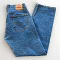 Vintage Levis 501 Jeans Mens 32 x 32 Denim 90s Button Fly Straight Leg