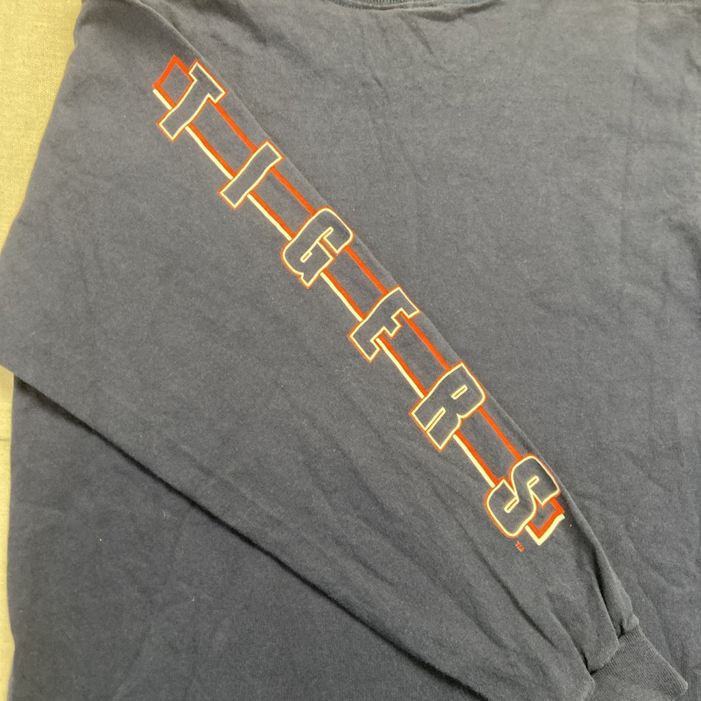 Vintage Auburn Tigers Shirt Mens M Blue Sleeve Spellout 90s War Eagle JanSport