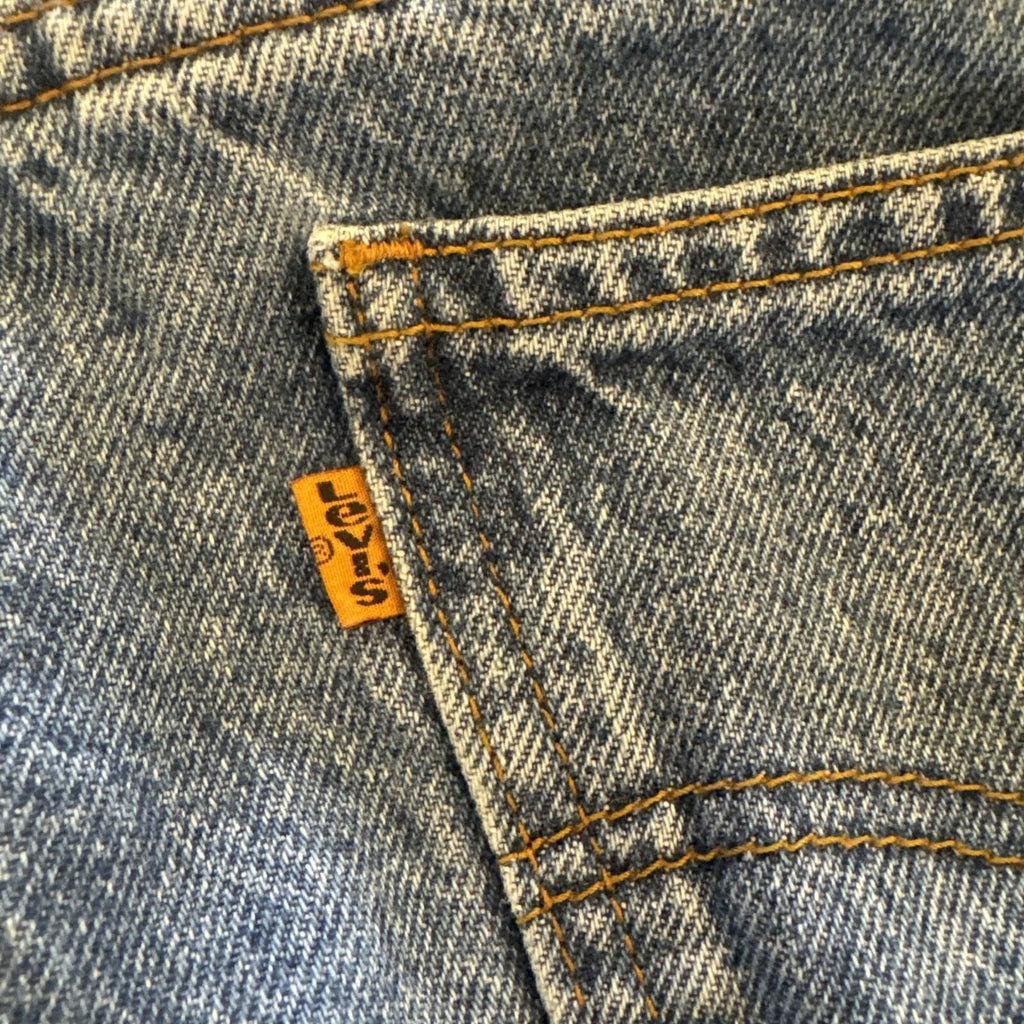 Vintage Levis 550 Jeans Mens 32 x 34 Relaxed Fit Denim Tapered Leg Orange Tab