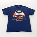 Vintage Auburn Tigers Shirt Mens XL Navy Blue Distressed 90s War Eagle