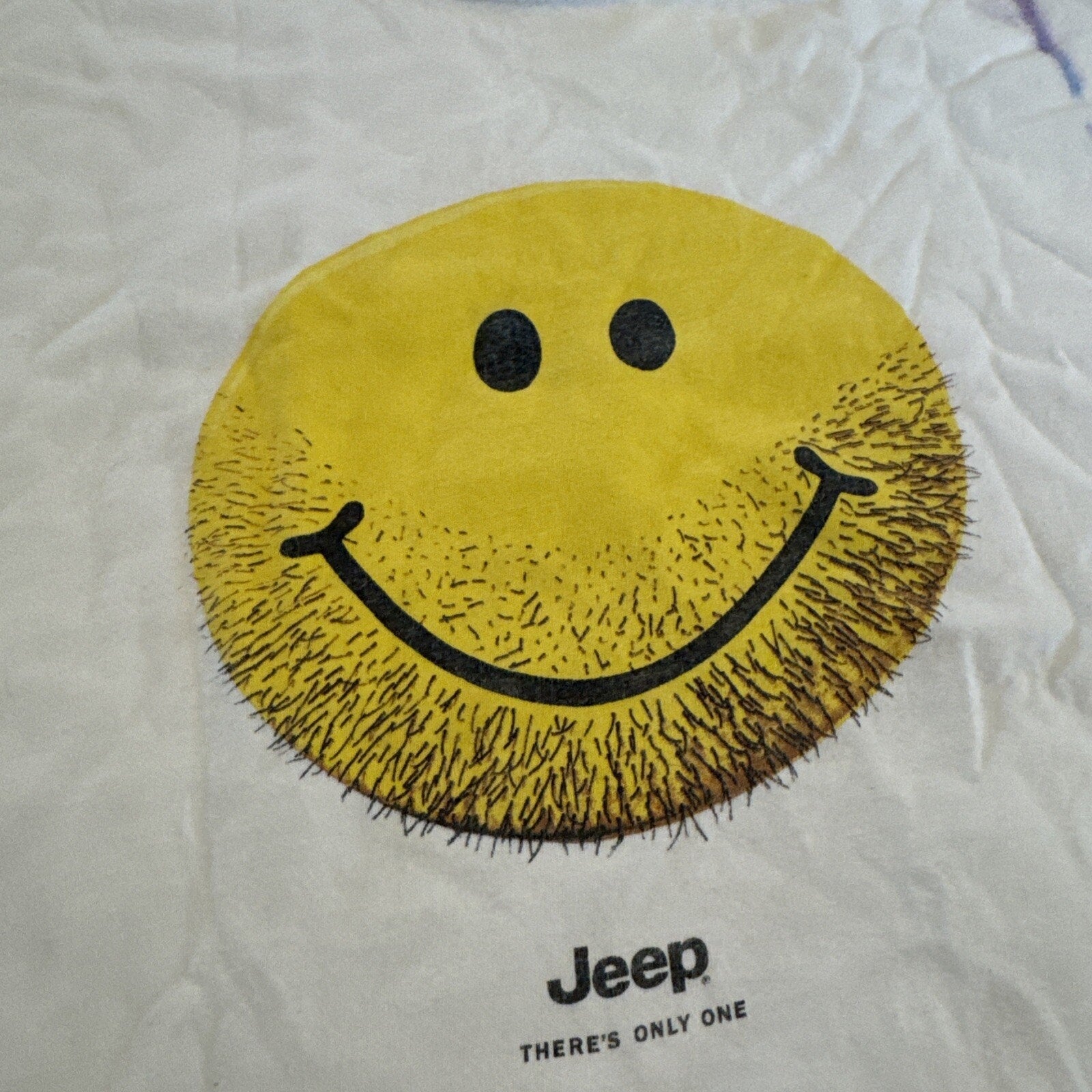 Jeep Shirt Womens XL Tie Dye Cropped Vintage Y2K Smiley Face Wrangler