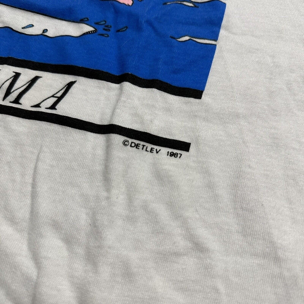 Pig Shirt Mens M Pigxies Pig Momma Wind Sailing White Cotton 90s 80s Vintage