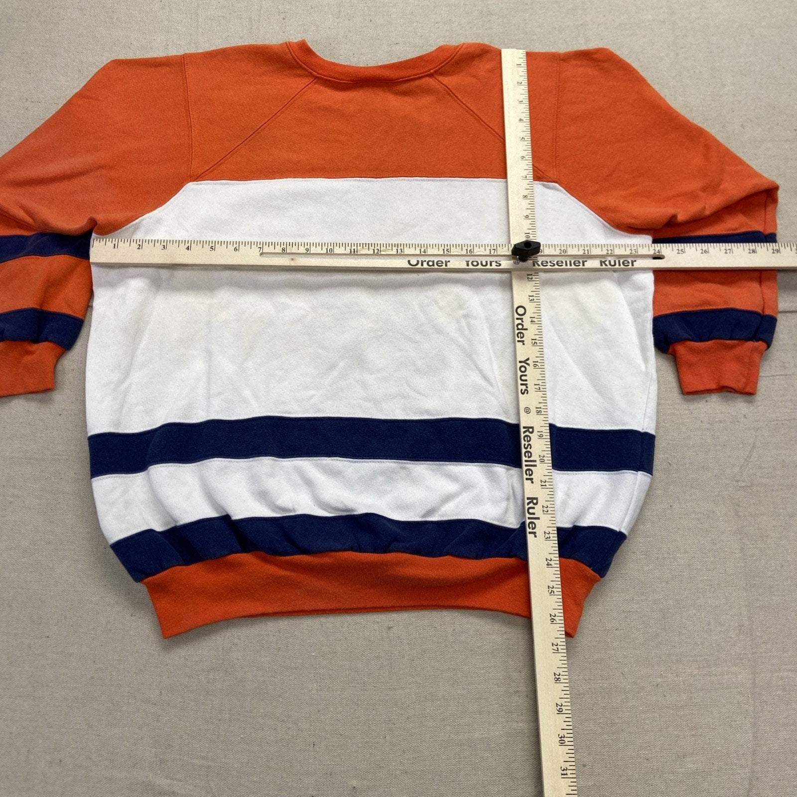 Vintage Auburn Tigers Sweatshirt Mens M Colorblock Fleece 90s Crewneck Pullover