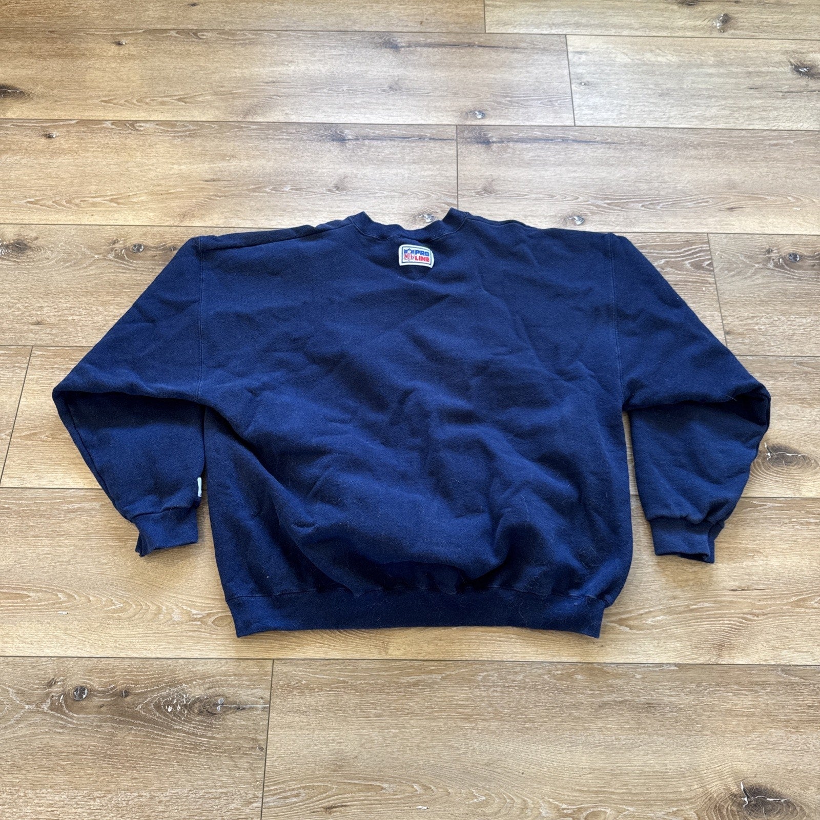 Vintage Dallas Cowboys Sweatshirt Mens M Grid Logo NFL Crewneck Navy Blue 90s