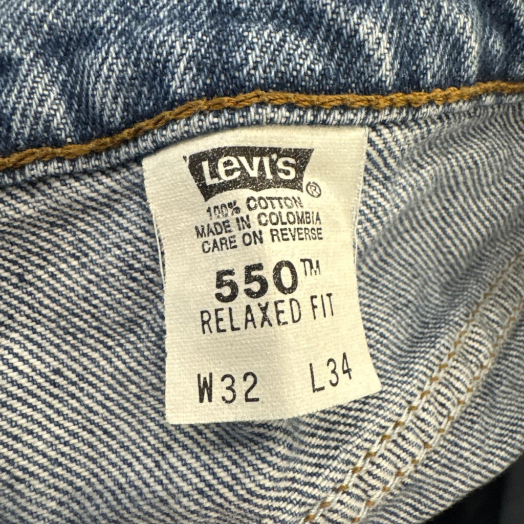 Vintage Levis 550 Jeans Mens 32 x 34 Relaxed Fit Denim Tapered Leg Orange Tab