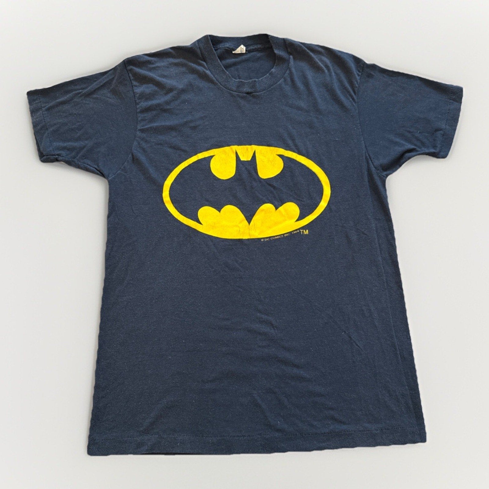 Batman Shirt Mens L Vintage Classic Logo DC Comics Black 90s 80s Screen Stars