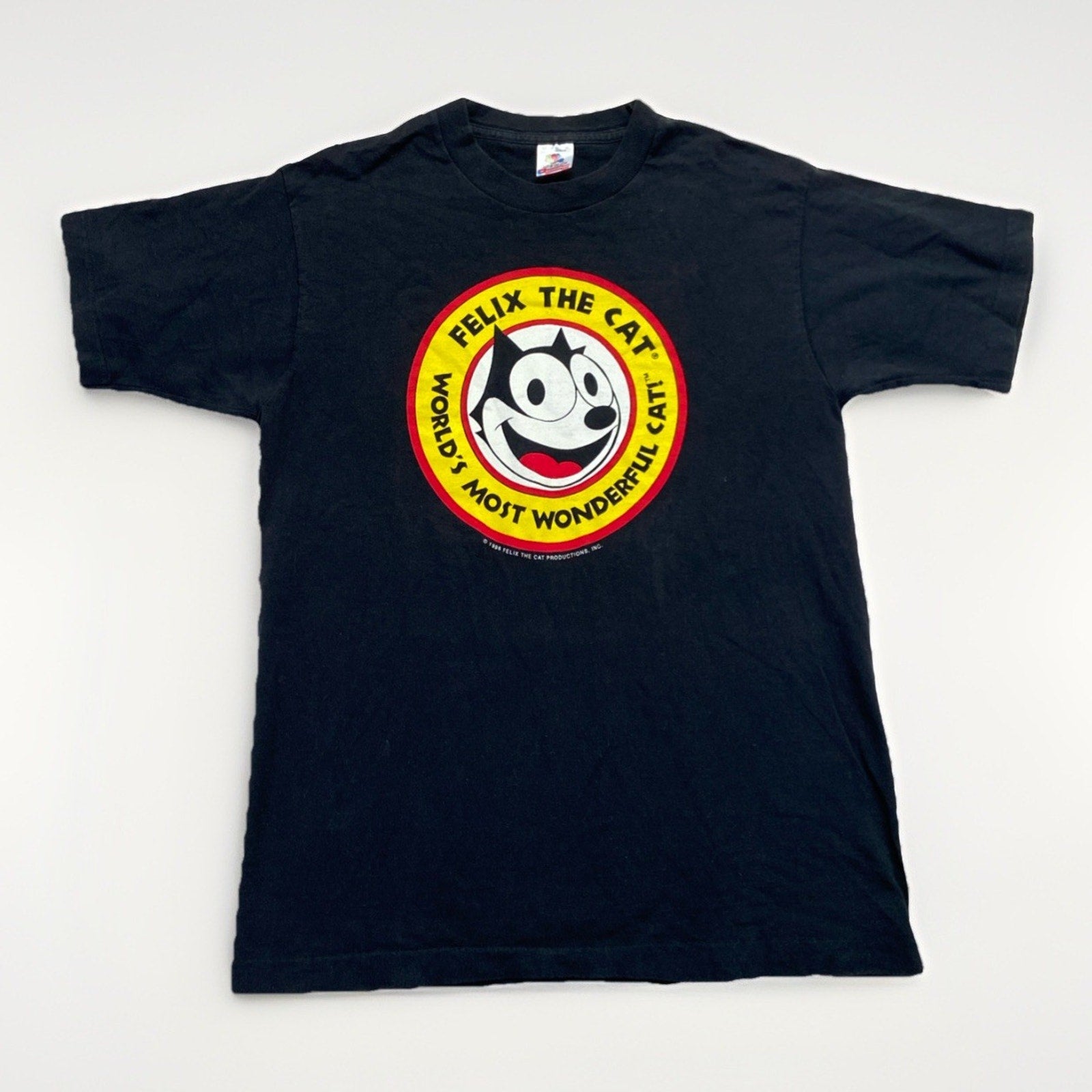 Vintage Felix the Cat Shirt Mens M Black 90s Comics Cartoon