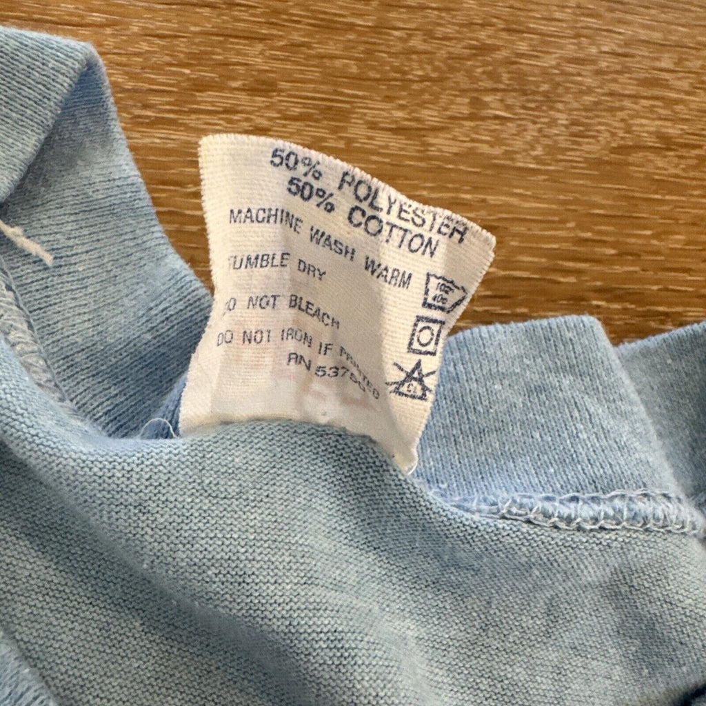 Vintage Seat Belt Shirt Mens S Blue 80s Retro Streetwear