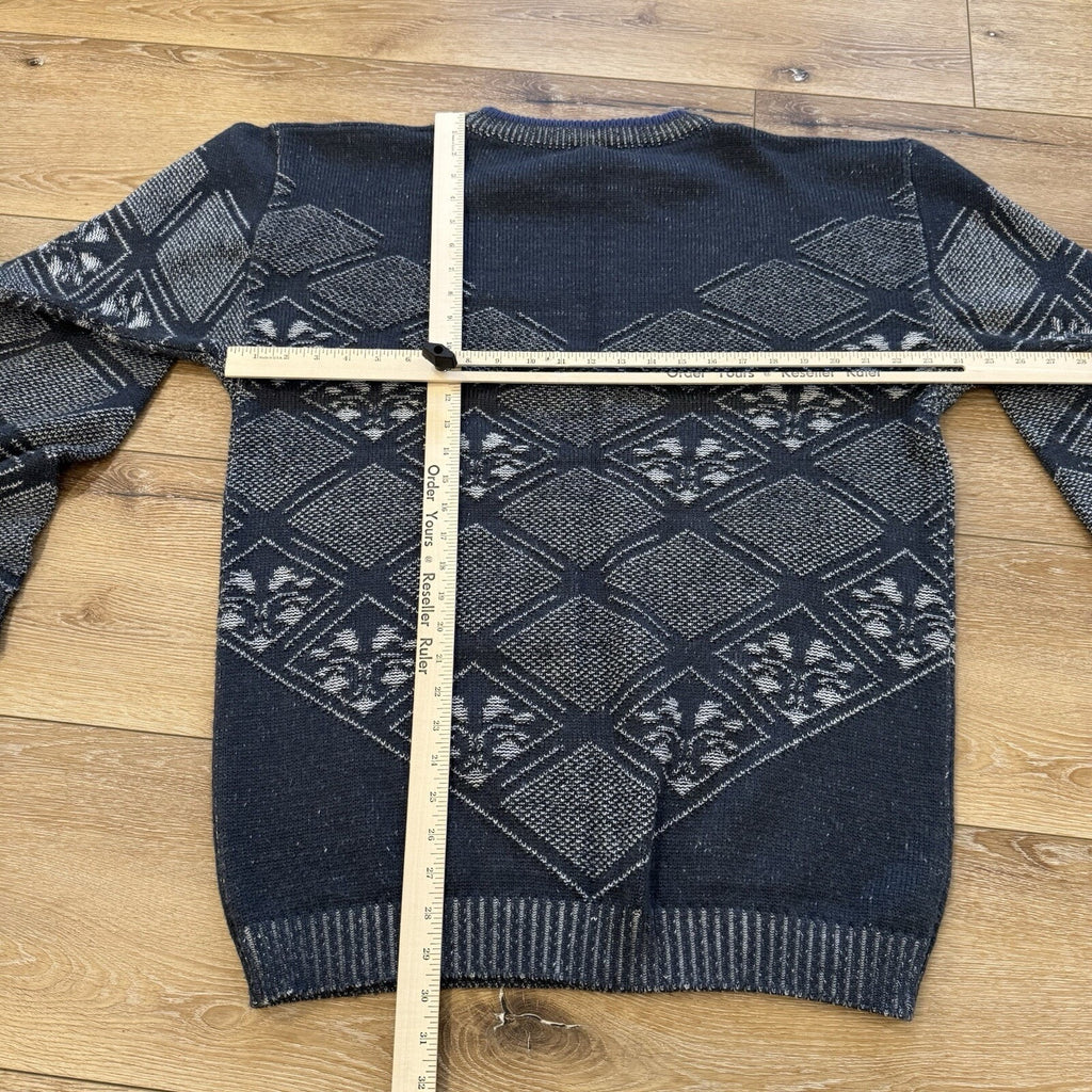 Zeppelin Sweater Mens XL Tall Acrylic Knit 90s Geometric Golf Preppy Vintage