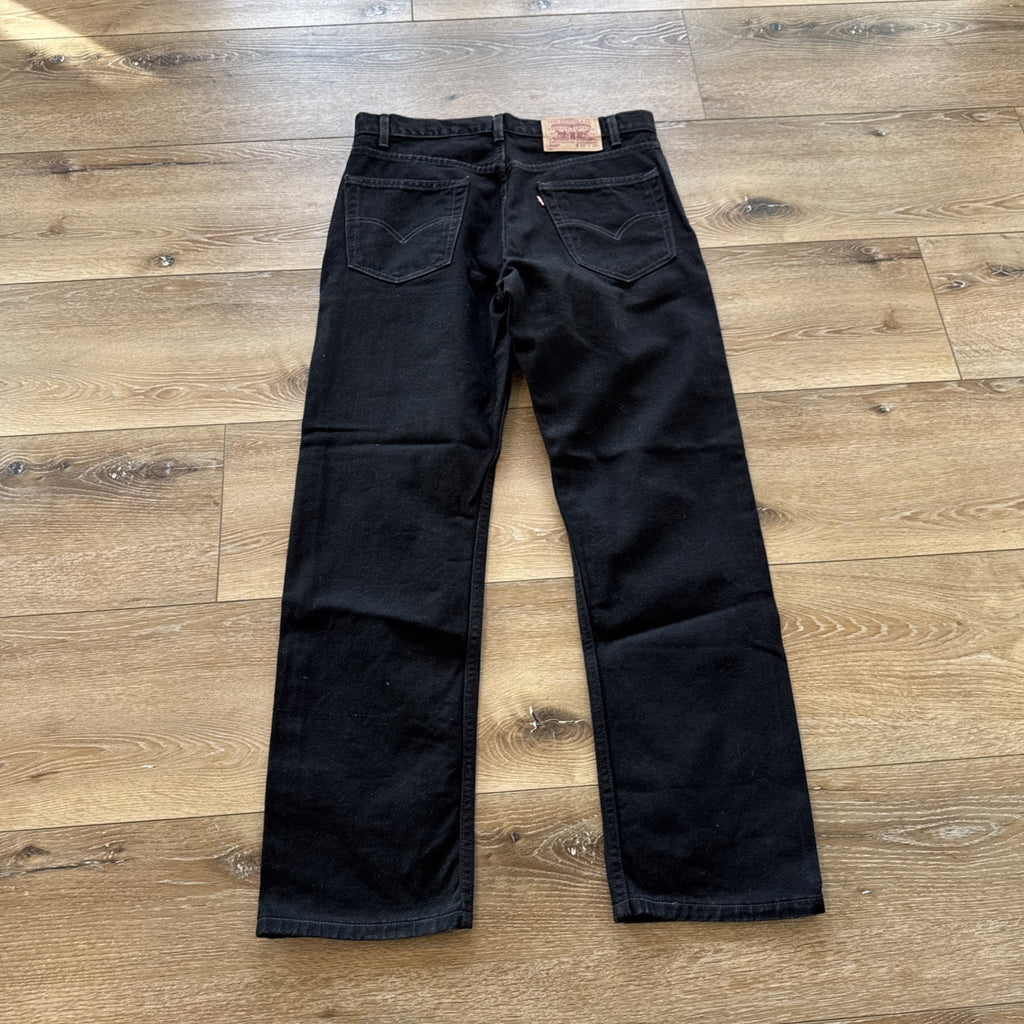 Vintage Levis 505 Jeans Mens 33 x 30 Black Denim 90s Regular Fit Straight