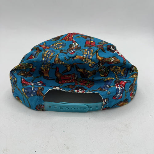 Cowboy Boots Hat Unisex Snapback AOP Western Rodeo Cap 90s Vintage