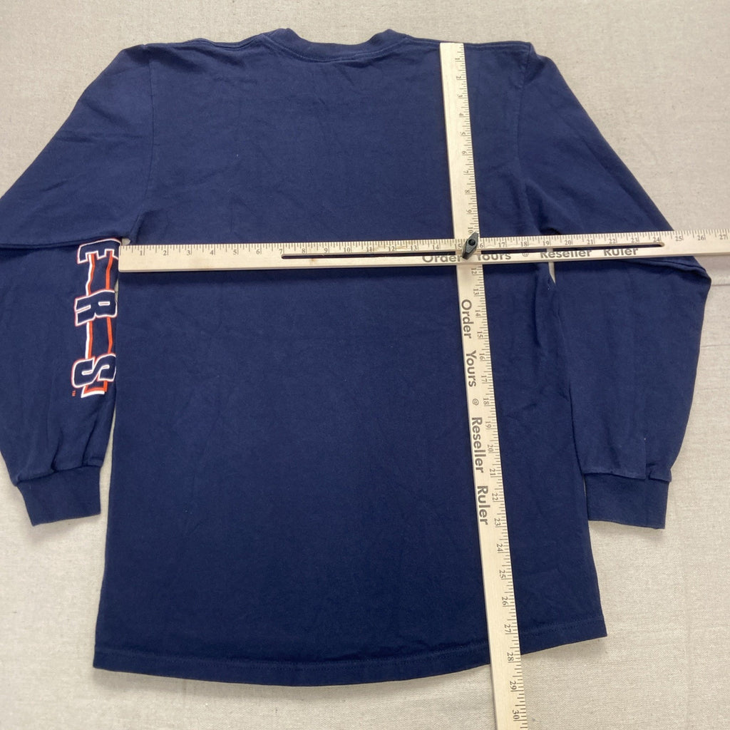 Vintage Auburn Tigers Shirt Mens M Blue Sleeve Spellout 90s War Eagle JanSport
