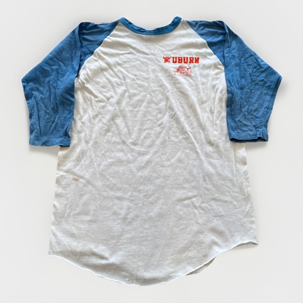 Vintage Auburn Tigers Shirt Mens L 70s Russell Athletic Raglan Baseball