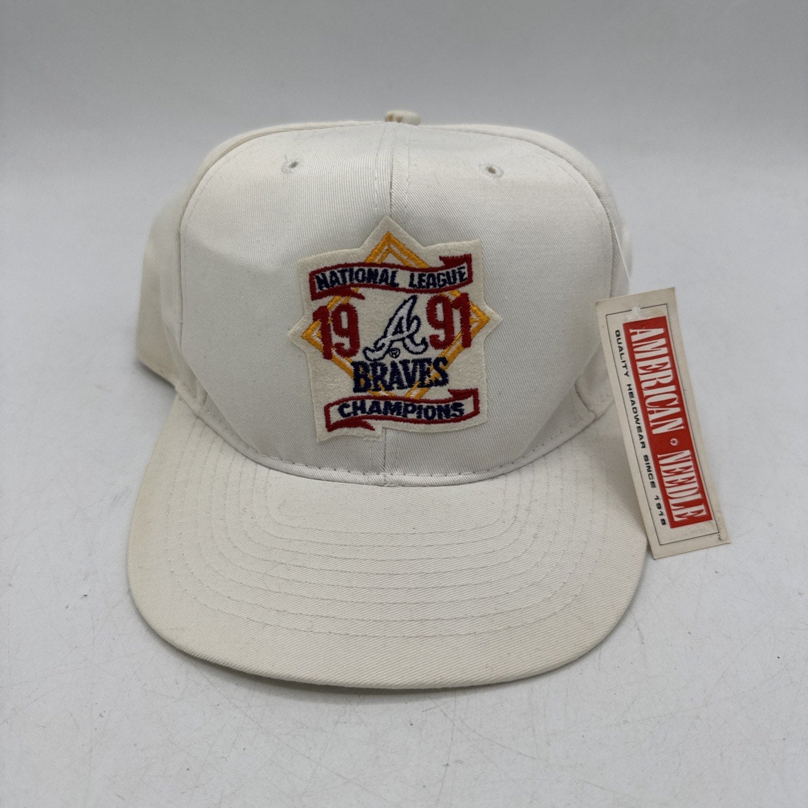 Atlanta Braves Hat 1991 National League Champs Snapback Cap American Needle Vtg
