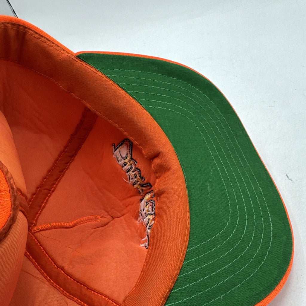 Vintage Buck Fever Hat Adults SnapBack Safety Orange 90s Deer Hunting Youngan