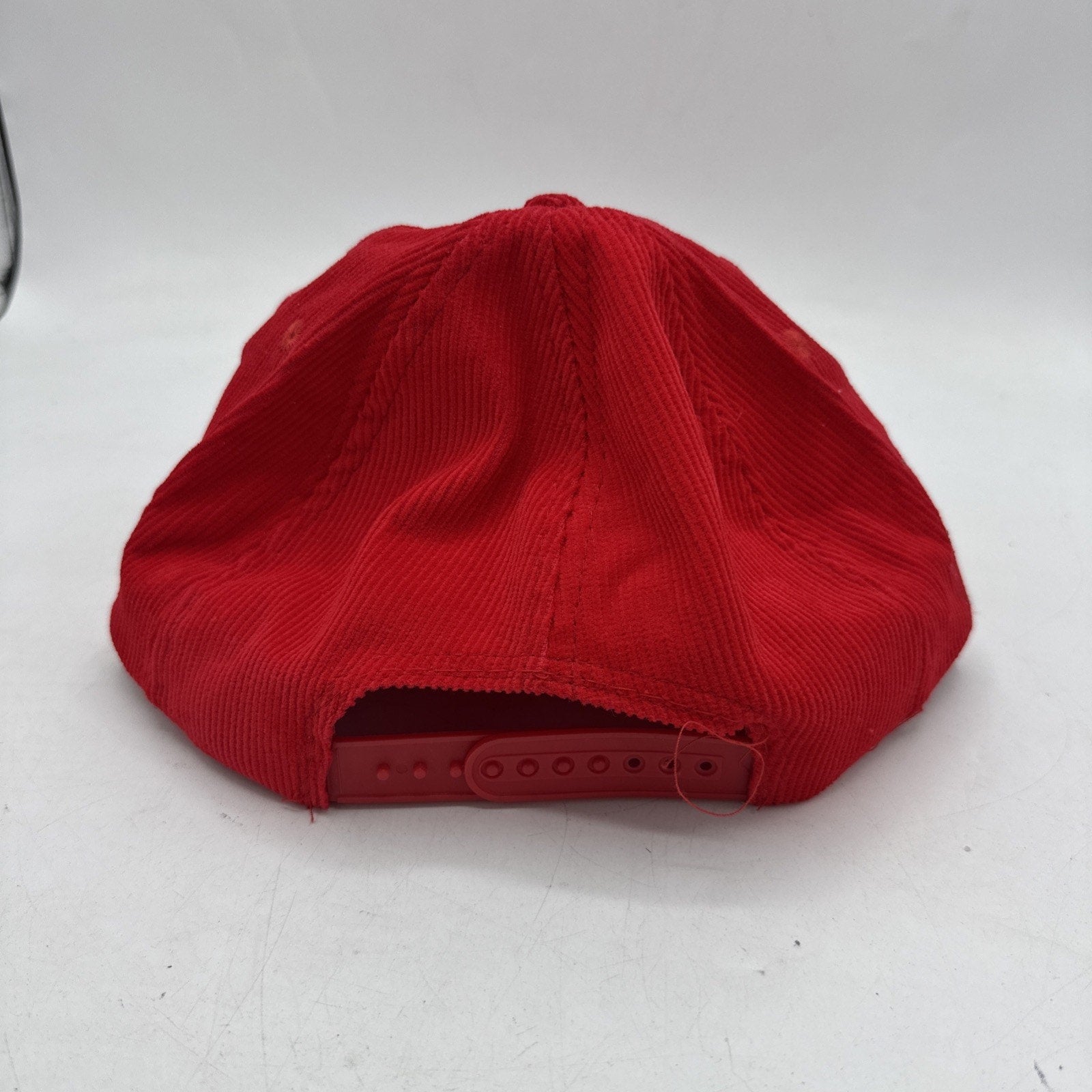Miller High Life Hat Cap Adjustable Snapback Beer Vintage Red Corduroy 80s 90s