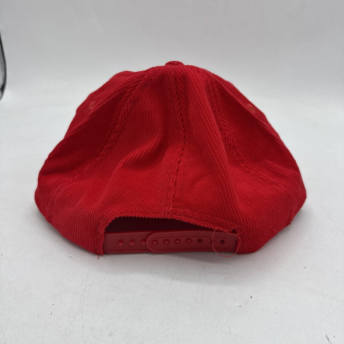 Miller High Life Hat Cap Adjustable Snapback Beer Vintage Red Corduroy 80s 90s