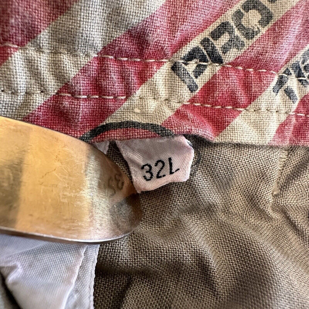 Vintage Bugle Boy Pants Men's 30 x 32 Tapered Leg Cargo 90s Beige Cotton