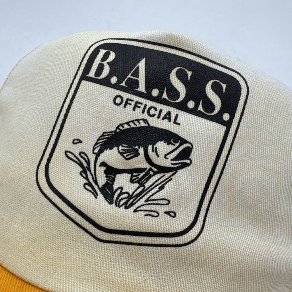 Bass Anglers Sportsman Society Trucker Hat Adults 80s 90s SnapBack Fishing Vtg