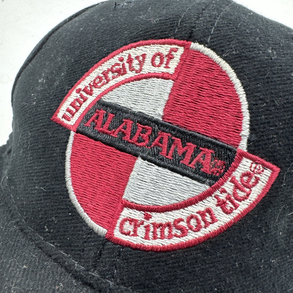 Vintage Alabama Crimson Tide Hat Adults Snapback Bama 90's Cap Nu Image Black
