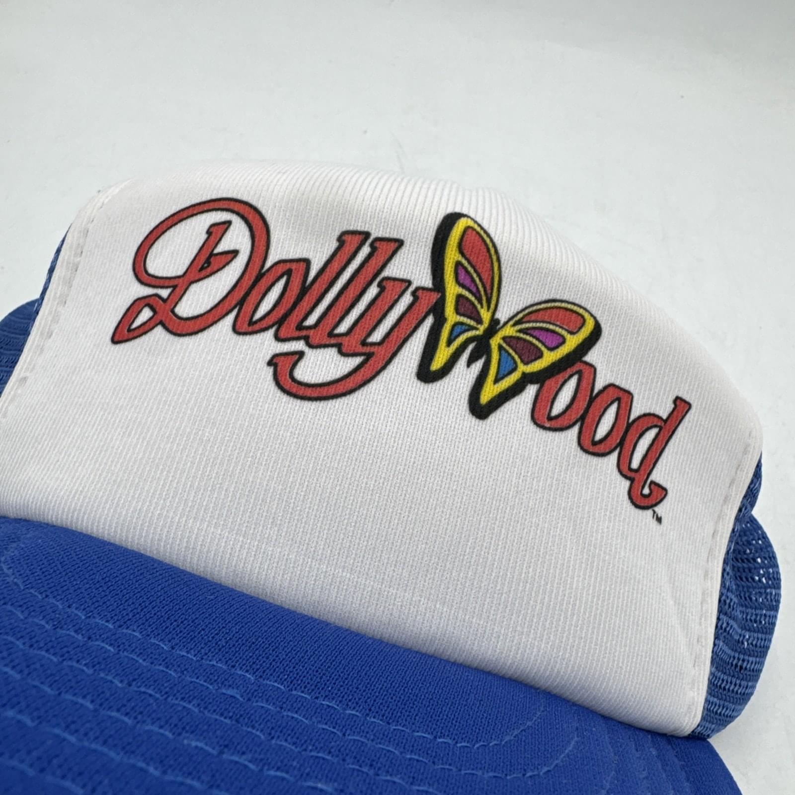 Vintage Dollywood Trucker Hat Blue Snapback 80s 90s Dolly Parton Tennessee