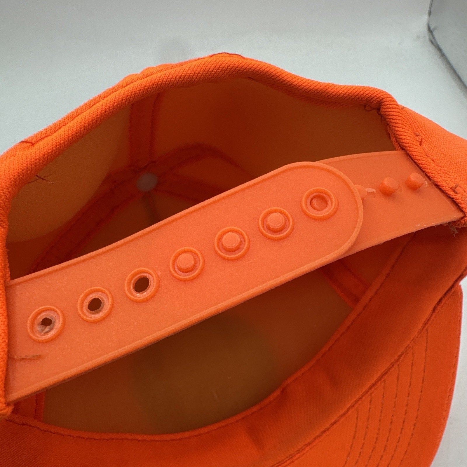 Vintage Trucker Hat Adults WOW Patch Hunting 80s 90s Safety Orange