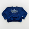 Vintage Dallas Cowboys Sweatshirt Mens M Grid Logo NFL Crewneck Navy Blue 90s