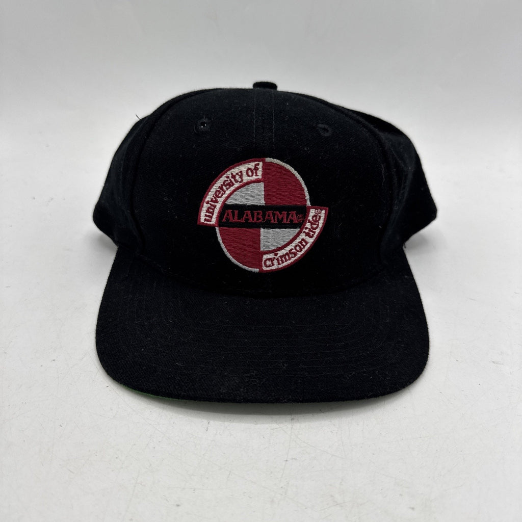 Vintage Alabama Crimson Tide Hat Adults Snapback Bama 90's Cap Nu Image Black
