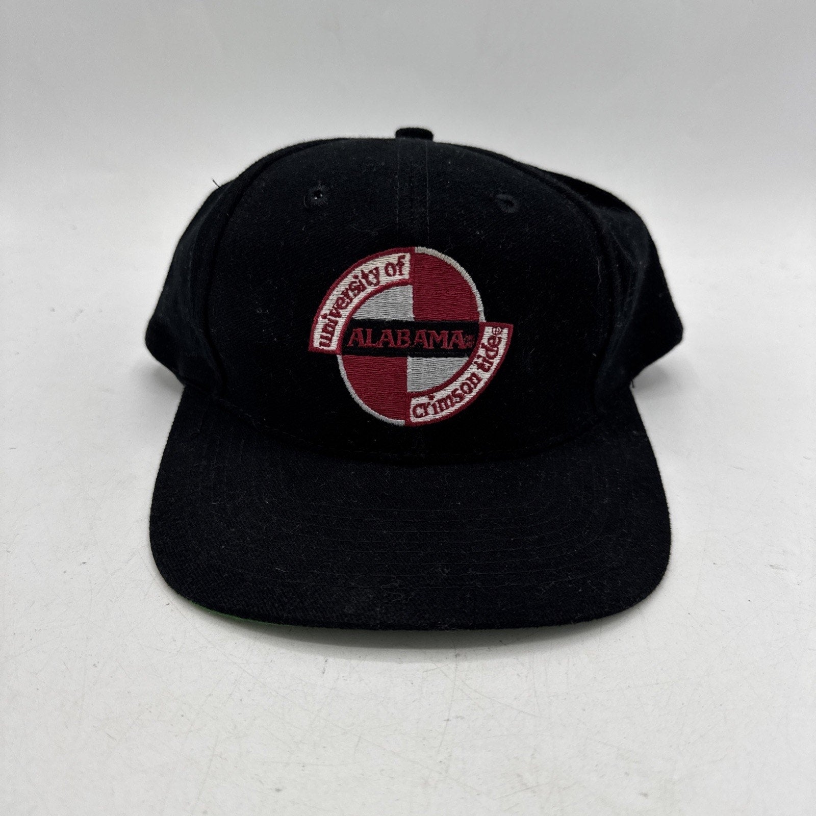 Vintage Alabama Crimson Tide Hat Adults Snapback Bama 90's Cap Nu Image Black