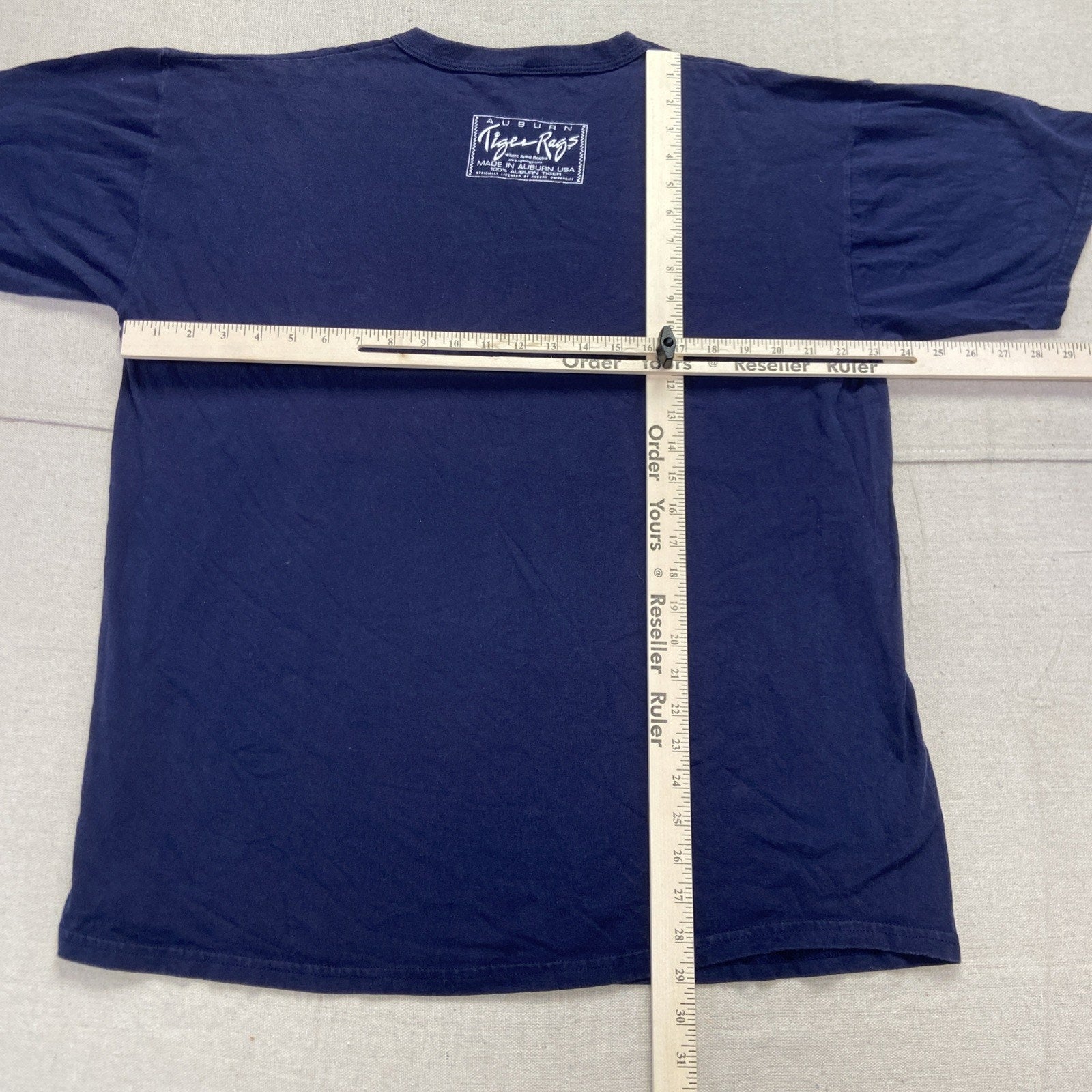 Vintage Auburn Tigers Shirt Mens XL Russell Athletic Blue Rags 90s War Eagle