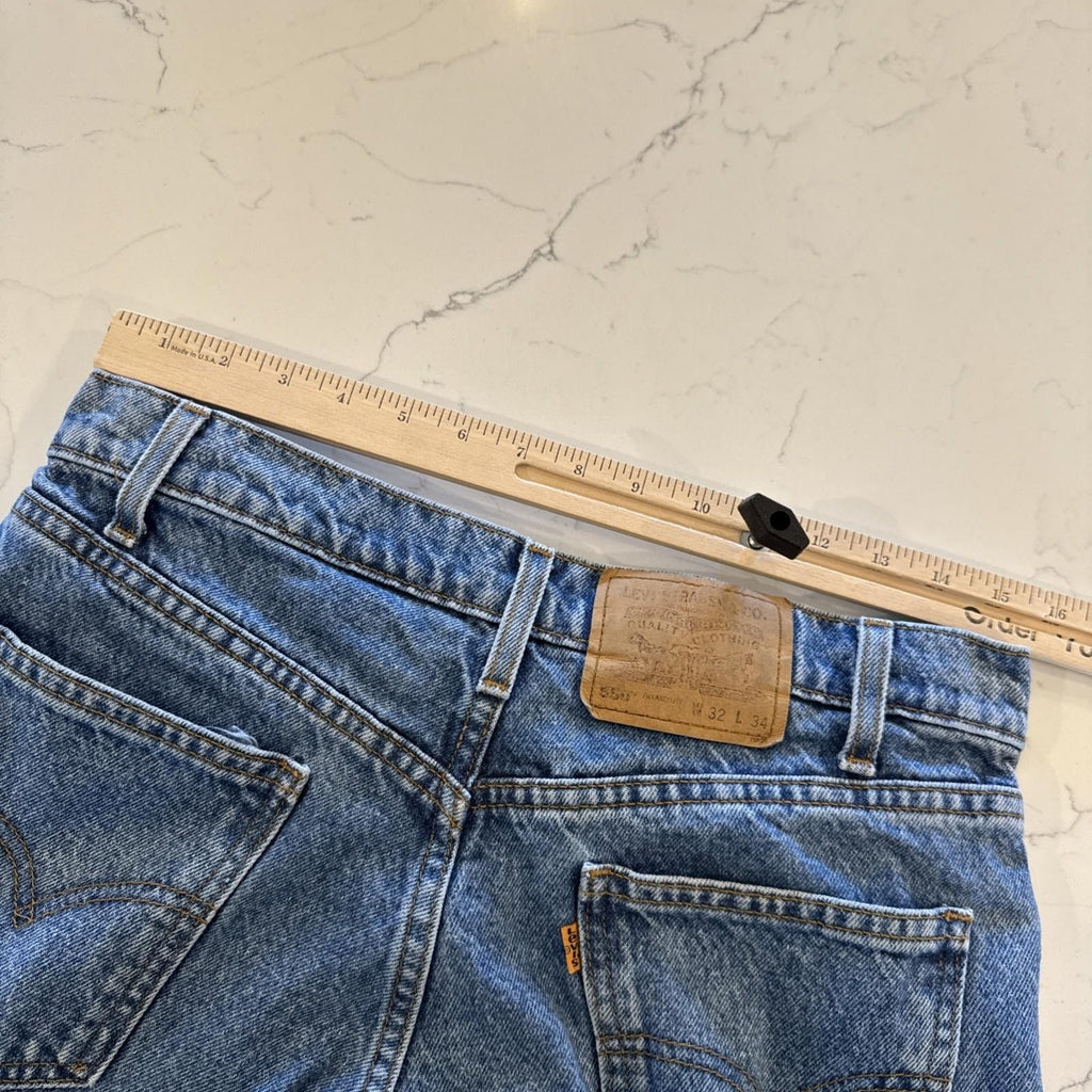 Vintage Levis 550 Jeans Mens 32 x 34 Relaxed Fit Denim Tapered Leg Orange Tab