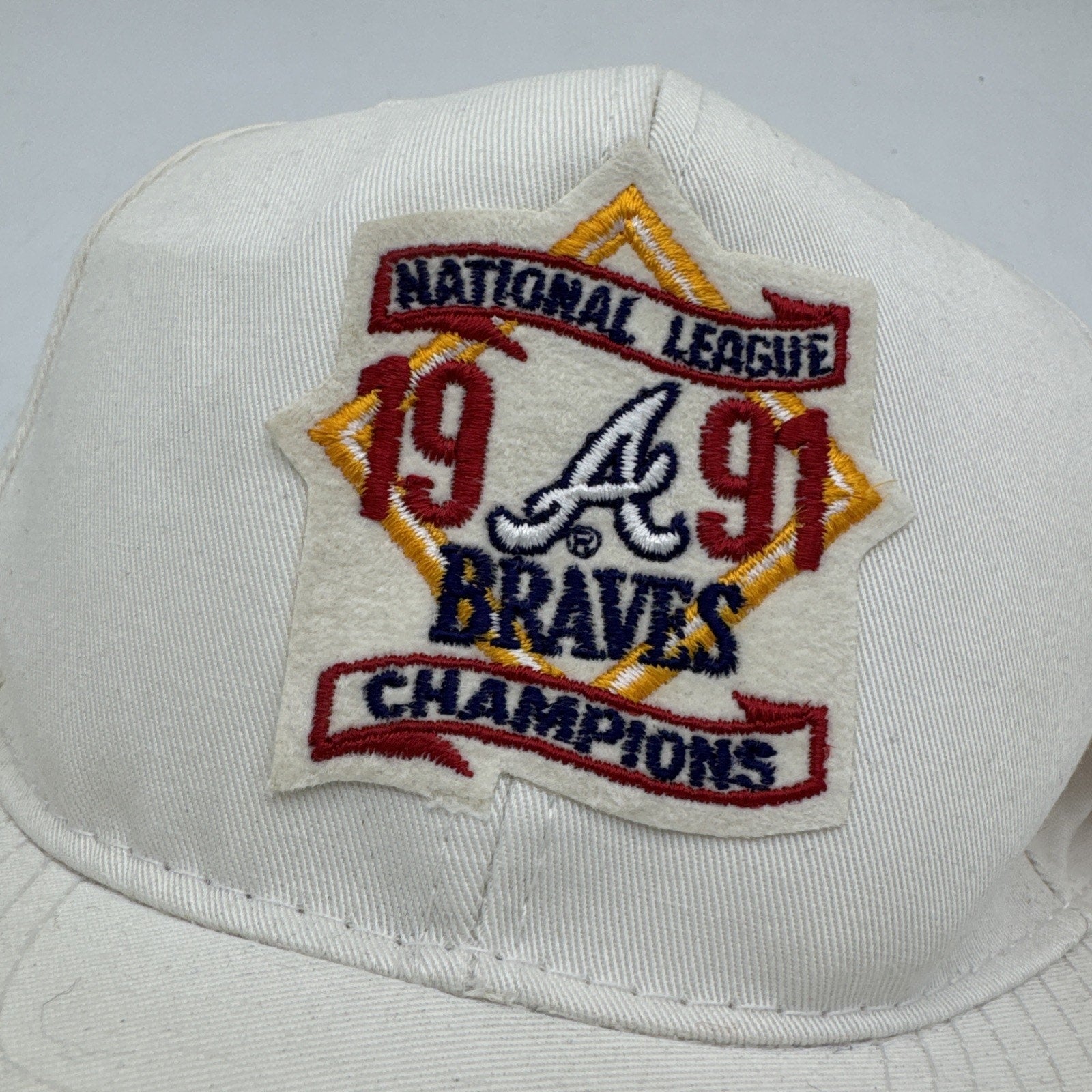 Atlanta Braves Hat 1991 National League Champs Snapback Cap American Needle Vtg