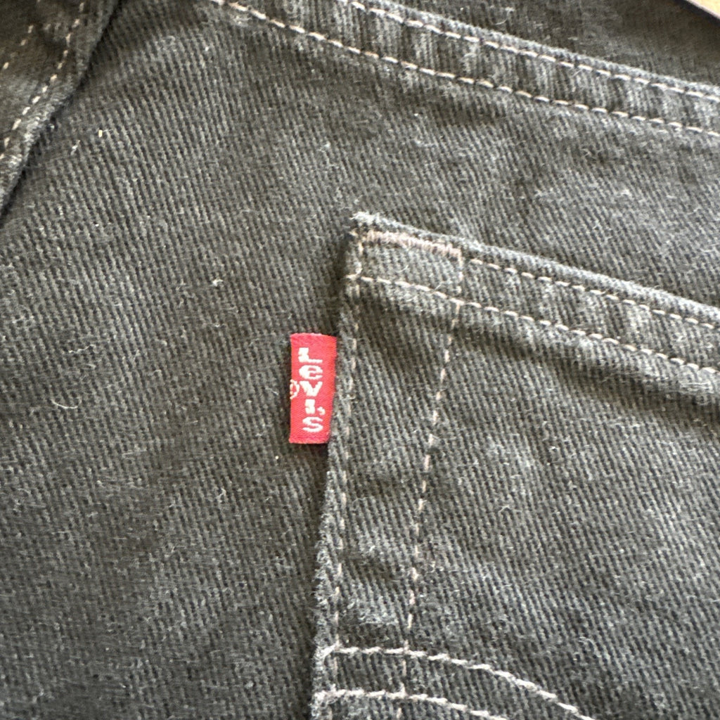 Vintage Levis 505 Jeans Mens 33 x 30 Black Denim 90s Regular Fit Straight