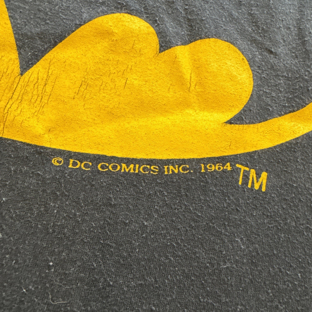 Batman Shirt Mens L Vintage Classic Logo DC Comics Black 90s 80s Screen Stars