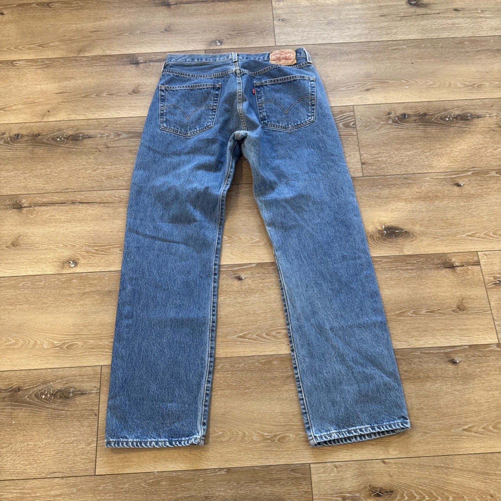 Vintage Levis 501 Jeans Mens 32 x 32 Denim 90s Button Fly Straight Leg