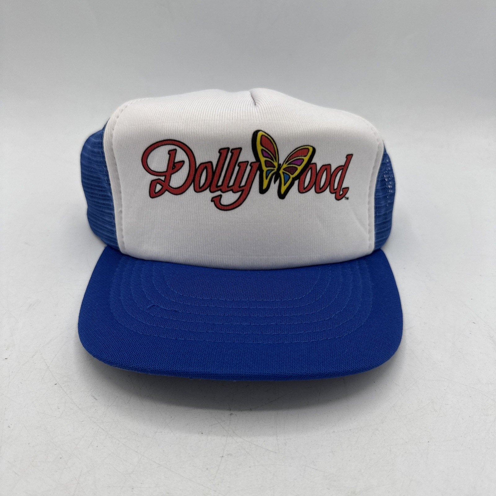 Vintage Dollywood Trucker Hat Blue Snapback 80s 90s Dolly Parton Tennessee