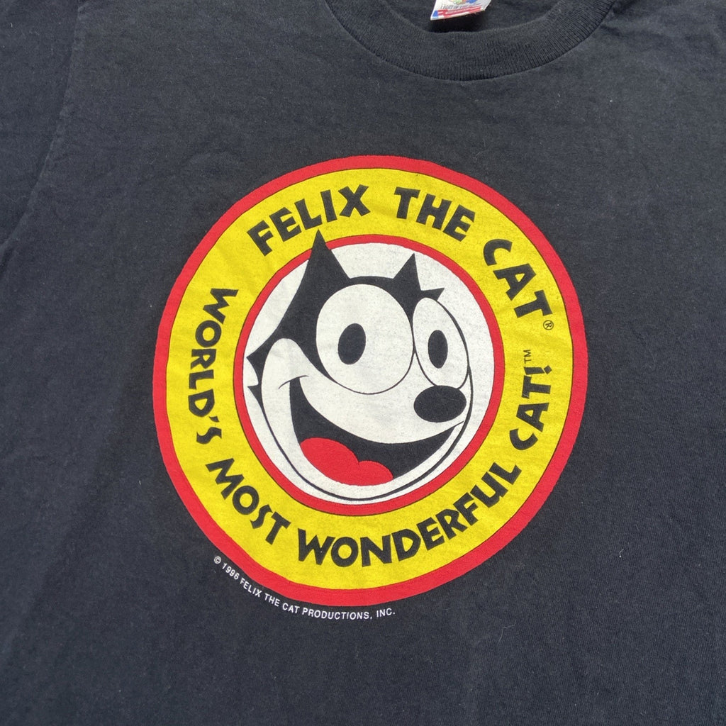 Vintage Felix the Cat Shirt Mens M Black 90s Comics Cartoon